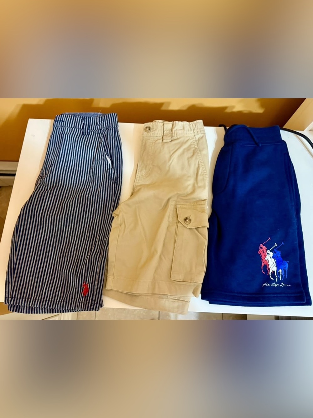 Polo by Ralph Lauren Navy Blue Embroidered Logo Kids Shorts